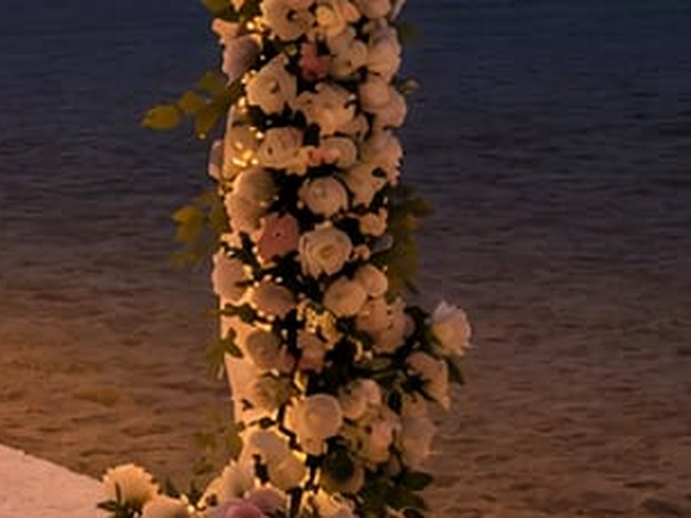 White and pink floral styling